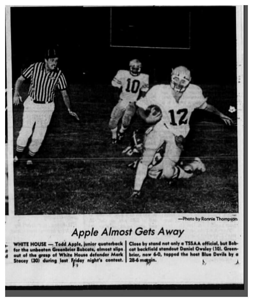 1981 Greenbrier newspaper clipping, supplied collection page 33