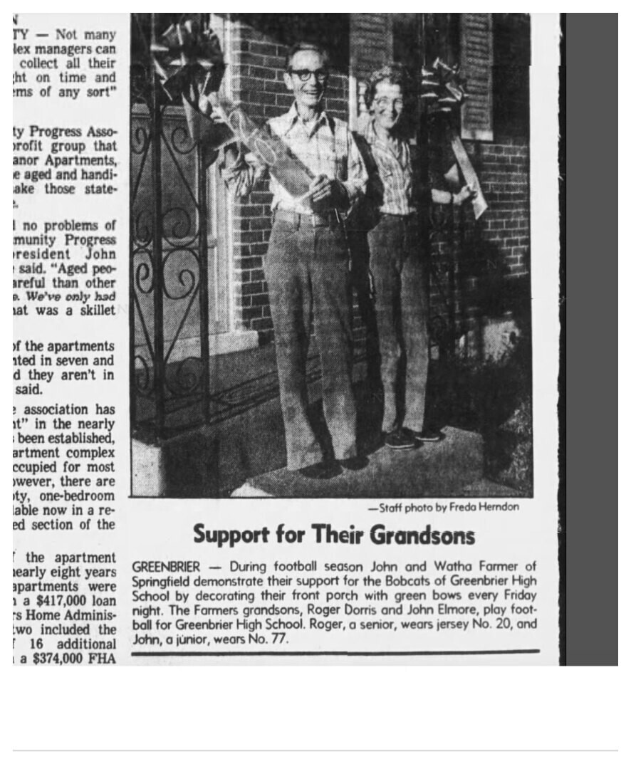 1983 Greenbrier newspaper clipping, supplied collection page 59