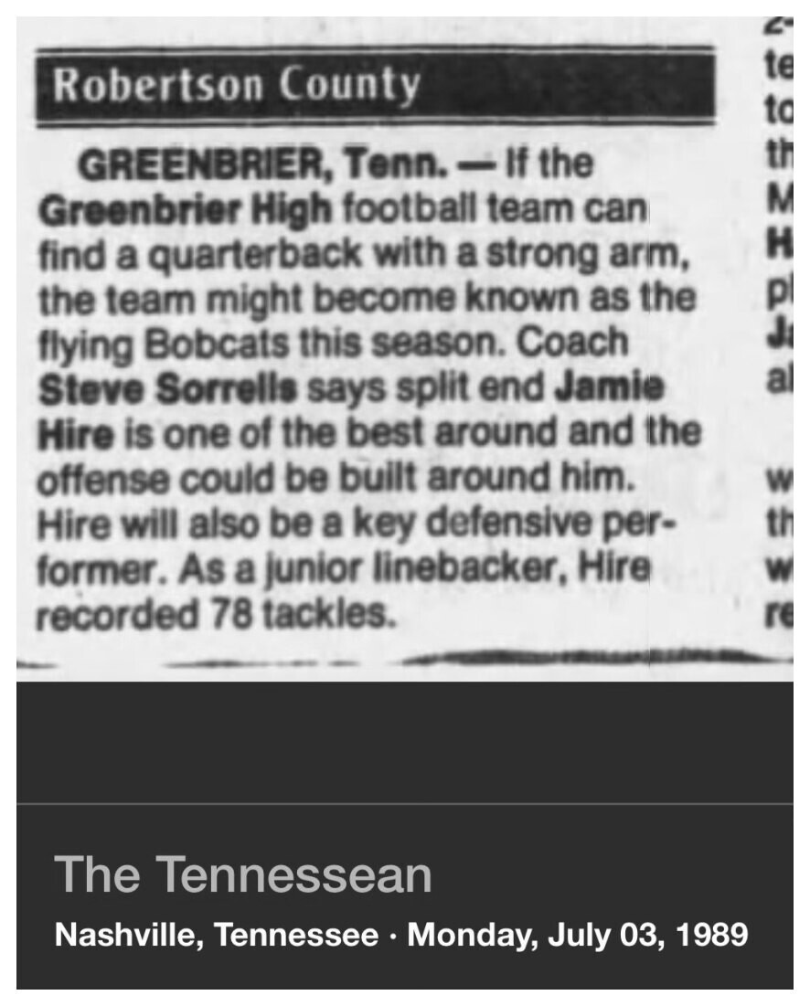 1989 Greenbrier newspaper clipping, supplied collection page 115