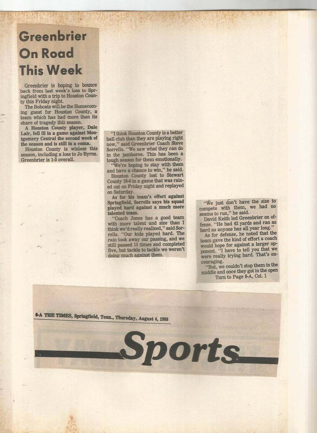 1988 Greenbrier Houston County road preview