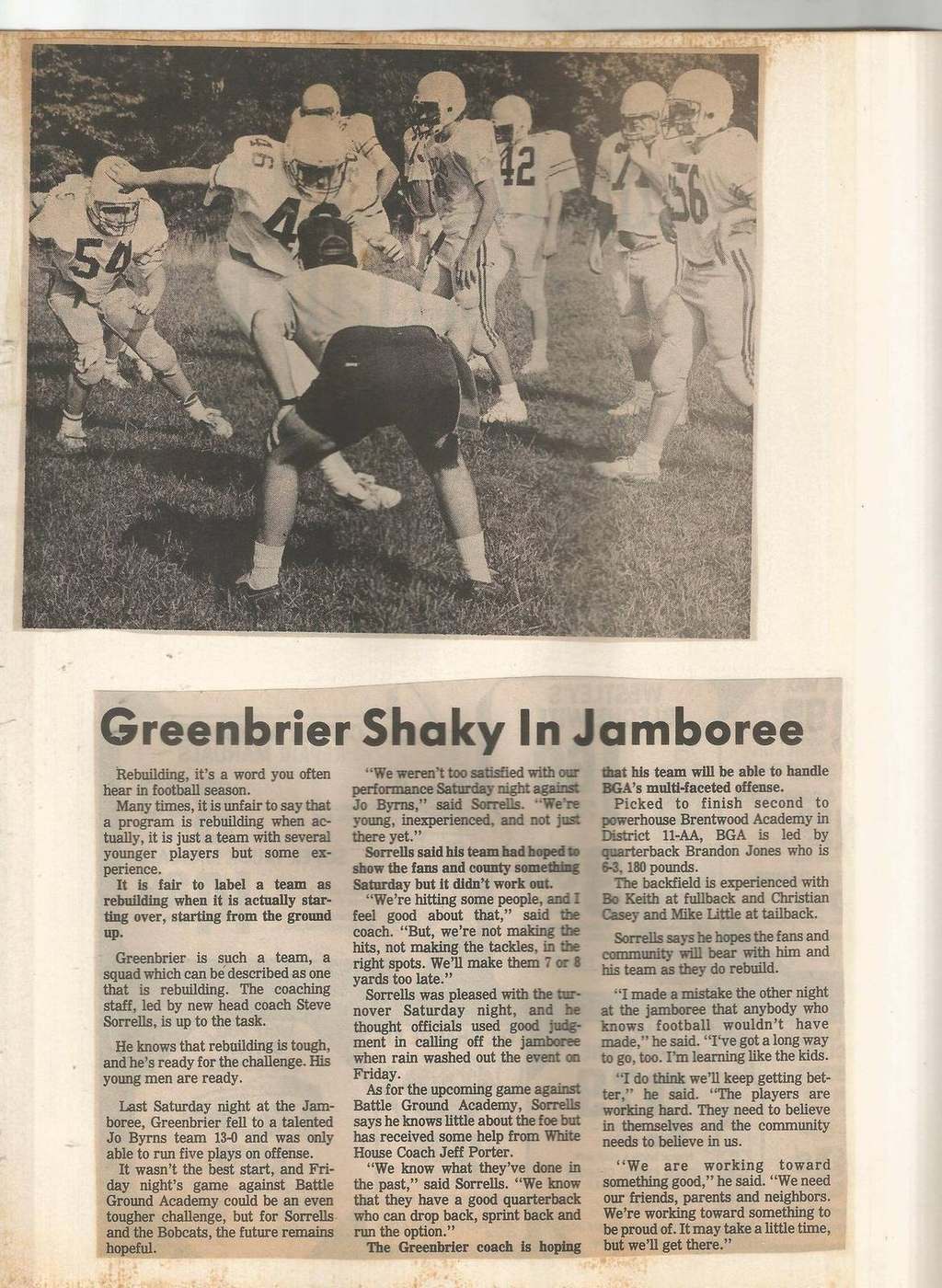 1988 Greenbrier Shaky in Jamboree article