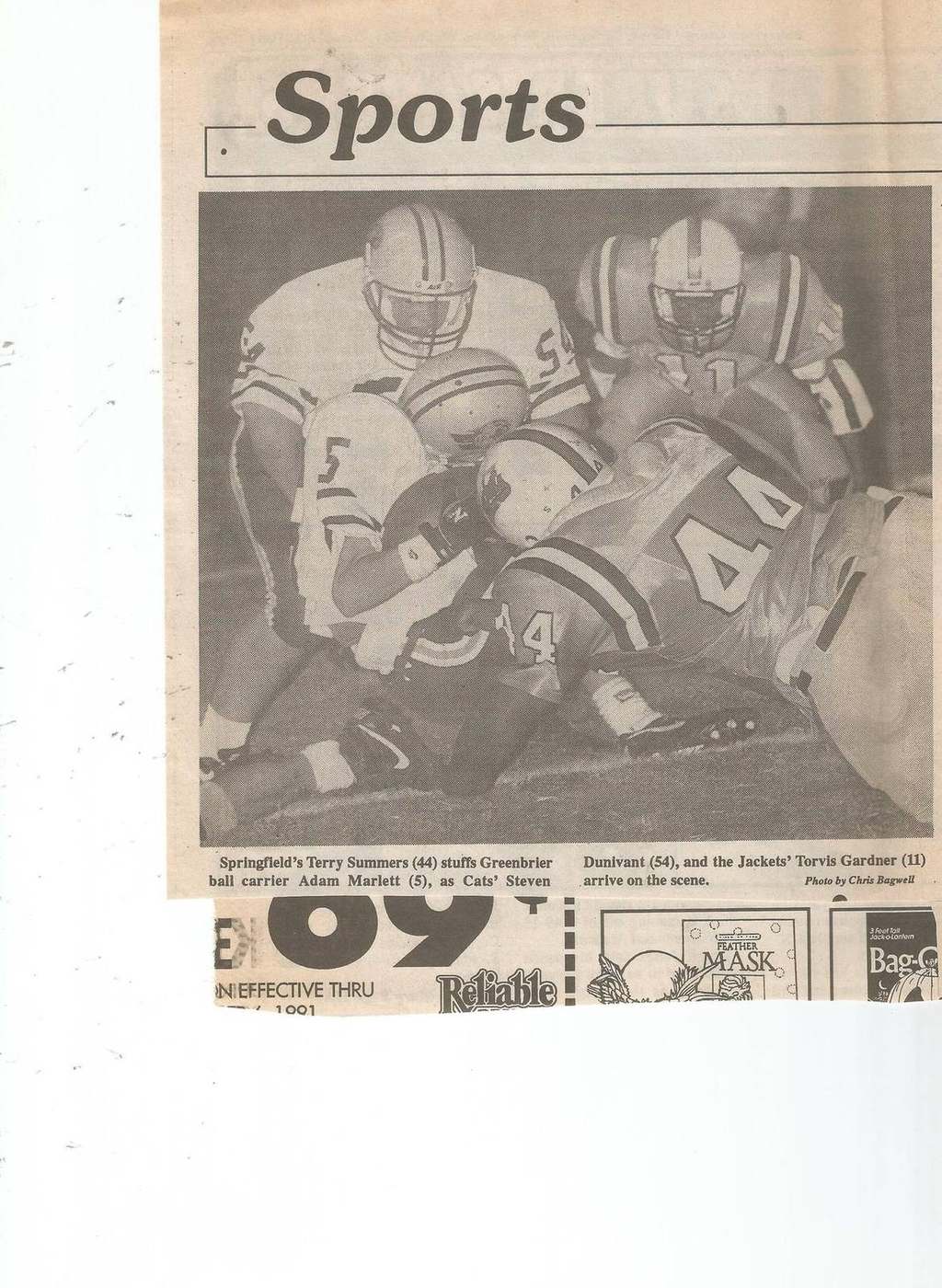 1988 Springfield versus Greenbrier action photo