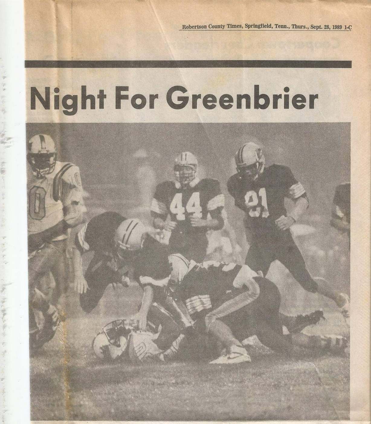 1989 Springfield rain game