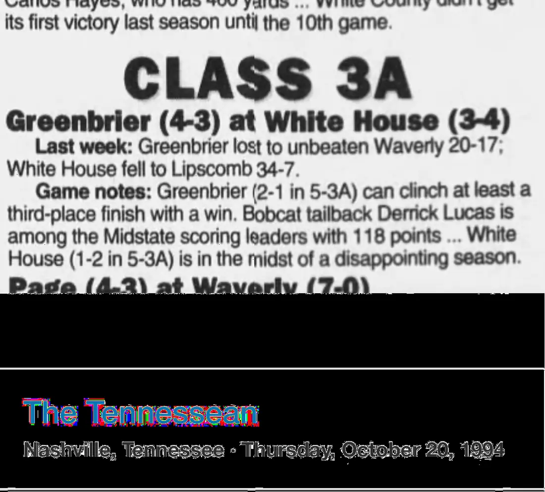 White House rivalry preview newspaper scan