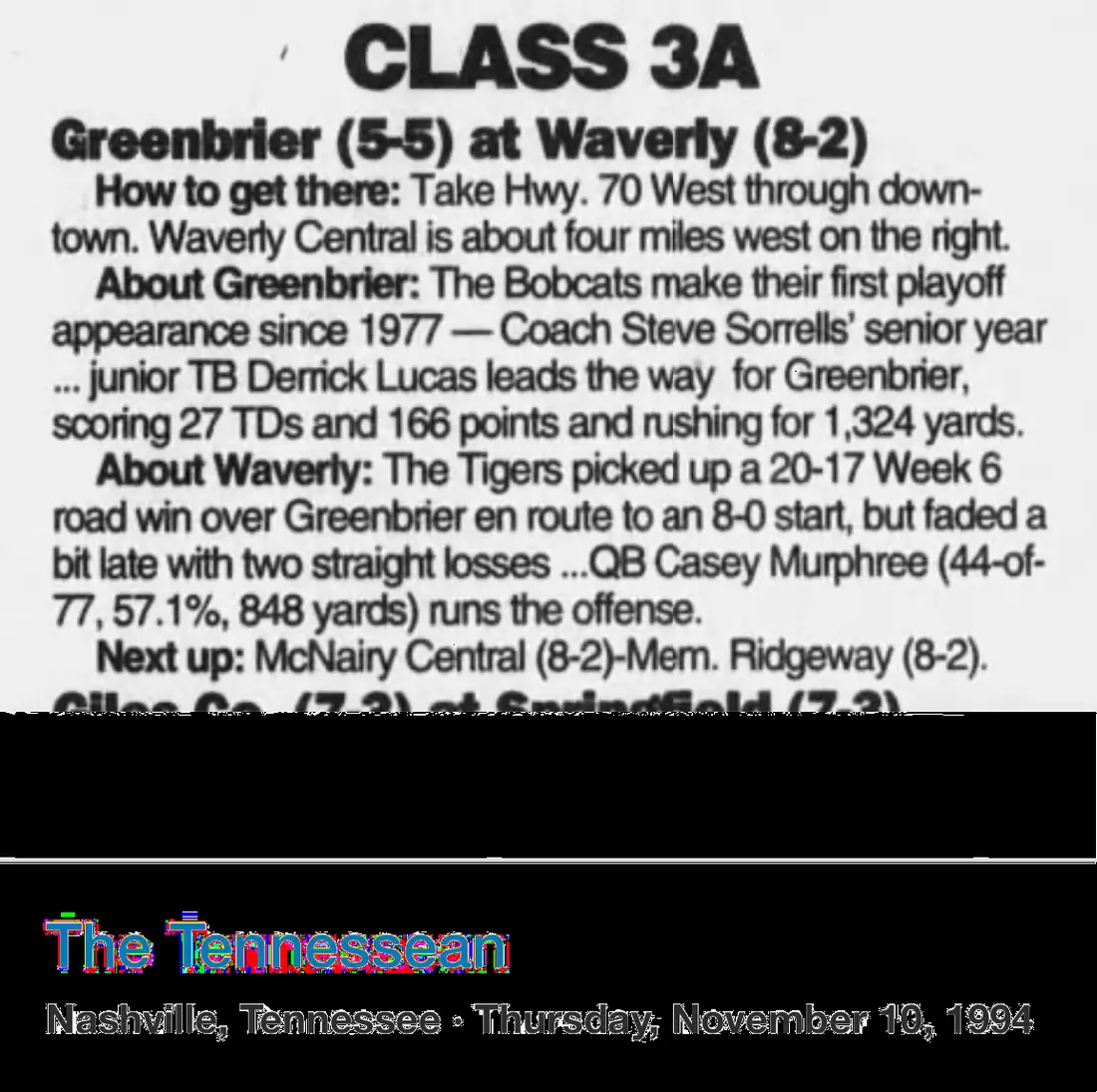 Waverly playoff preview newspaper scan