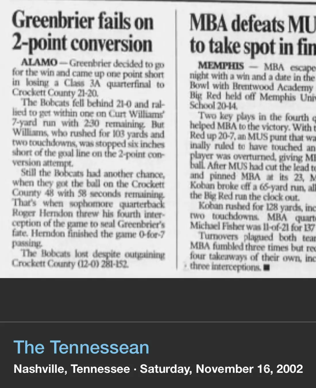 Six inches short at Crockett County newspaper scan
