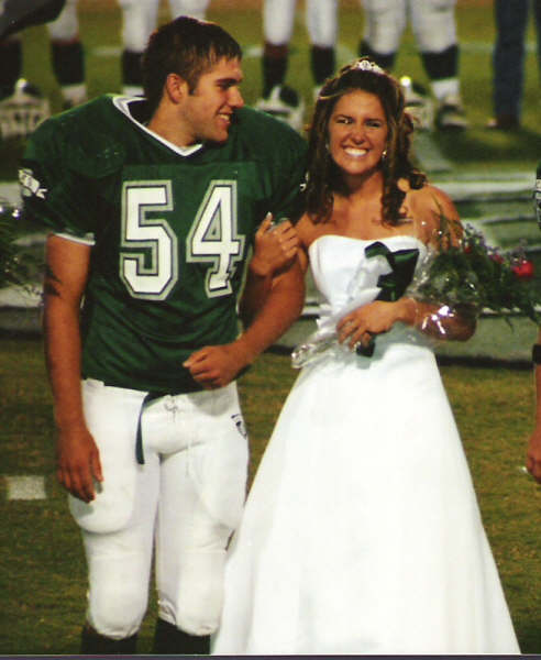 Greenbrier football escort and Homecoming court member in 2005