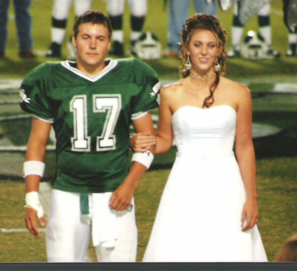 Greenbrier football escort and Homecoming court member in 2005