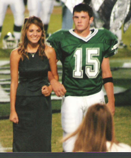 Greenbrier football escort and Homecoming court member in 2005