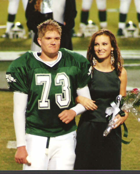 Greenbrier football escort and Homecoming court member in 2005