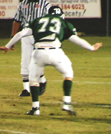 Greenbrier football player during the 2005 Homecoming game