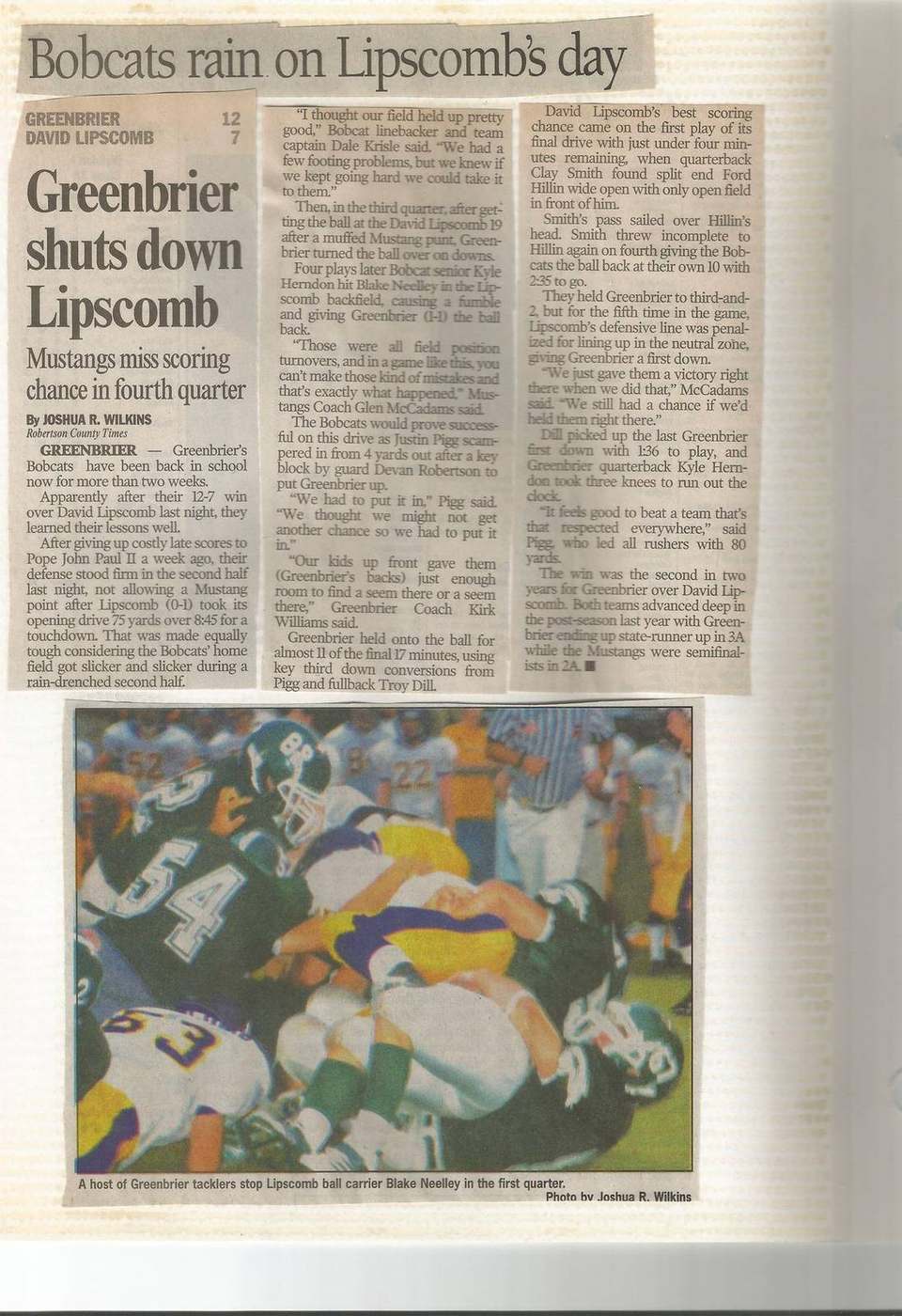 Greenbrier 12, David Lipscomb 7