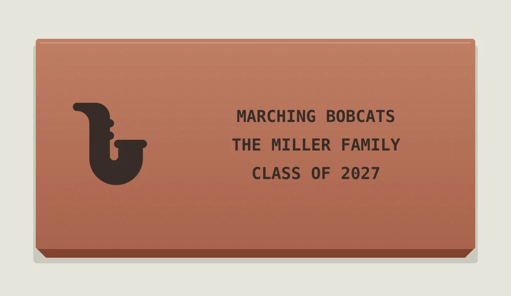 Saxophone with MARCHING BOBCATS, THE MILLER FAMILY, and CLASS OF 2027