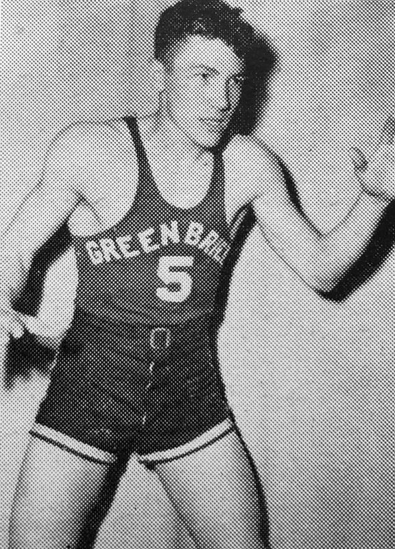 Earl Suter in a Greenbrier basketball uniform bearing number 5
