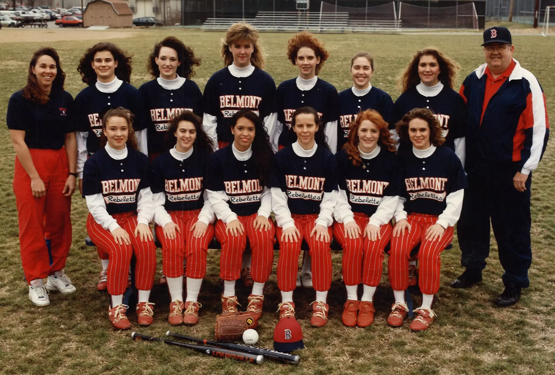 Belmont 1994 softball team; individual players not identified in the source caption