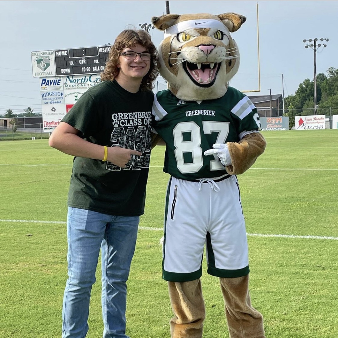 A Class of 2022 moment on the Greenbrier football field.